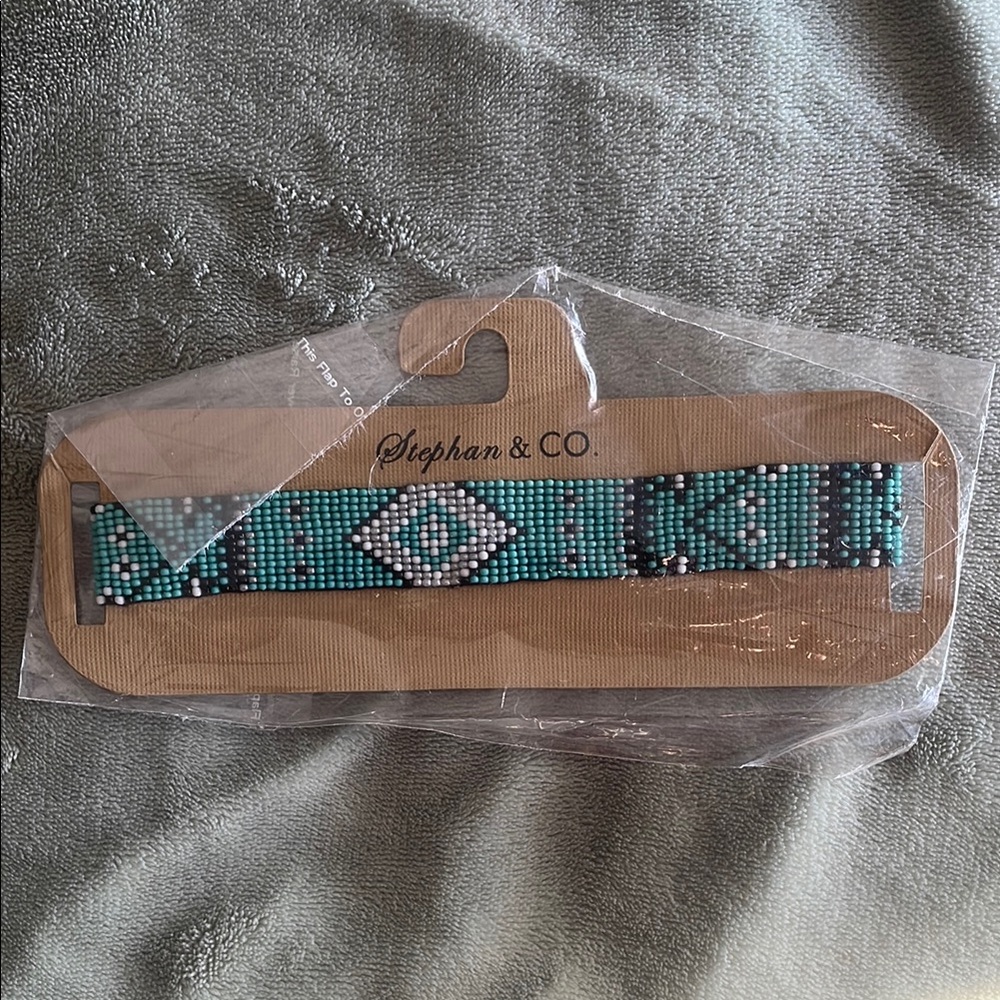 NWT Beaded teal necklace. Nordstrom Rack, made in India!